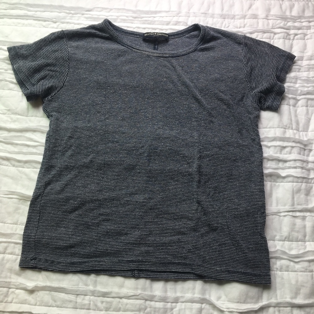 BRANDY MELVILLE striped short sleeved shirt !!
